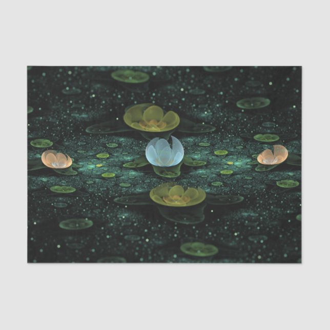 Water Lilly Fractal Tissue Paper (Front)