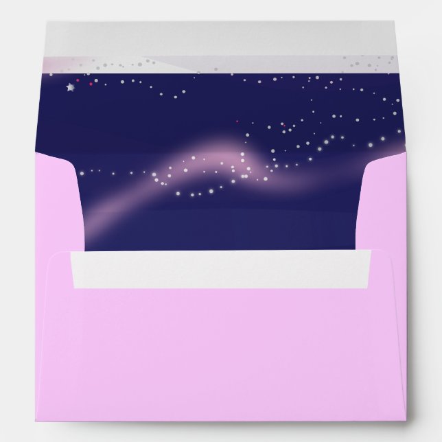 Water Lily Bat Mitzvah Invitation Envelope (Back (Bottom))