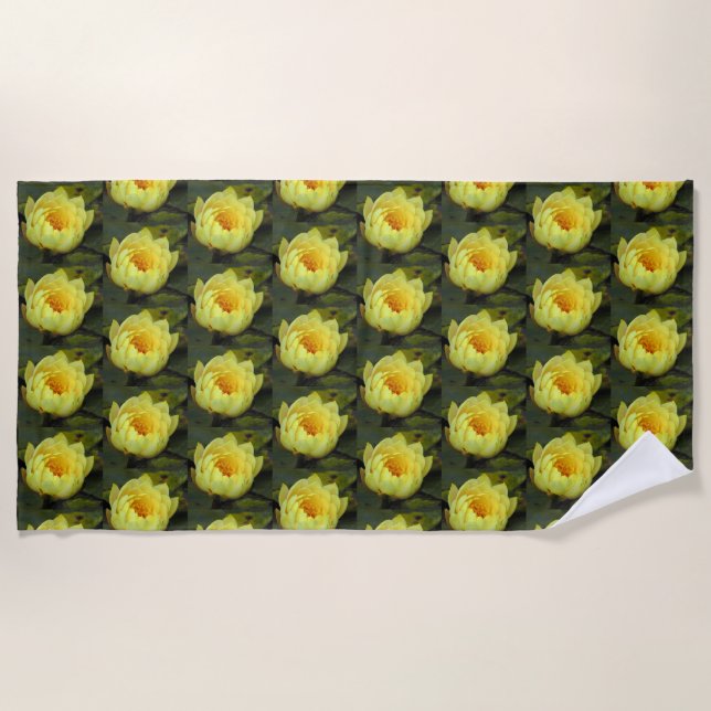 Water Lily Beach Towel (Front)