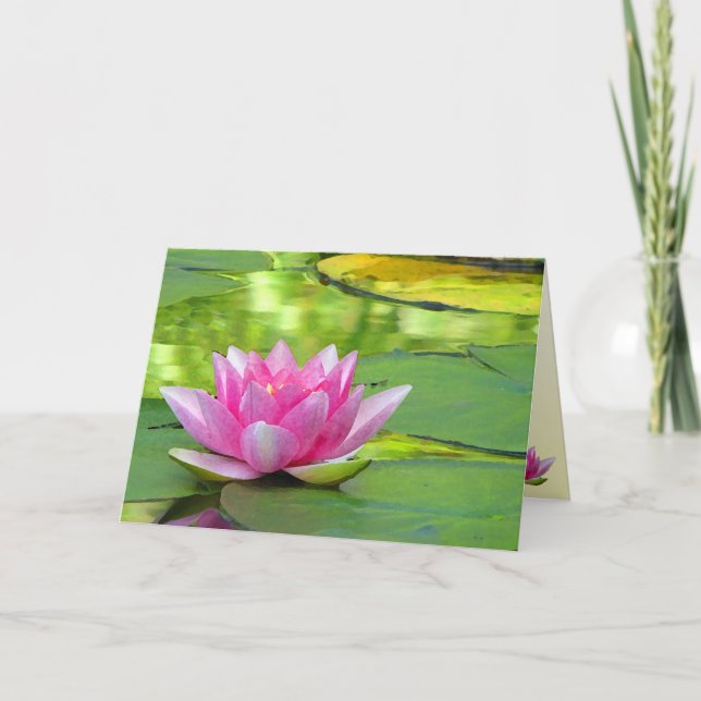 Water Lily Birthday Card (Front)