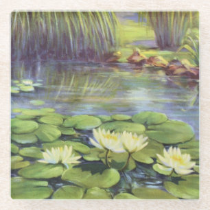 Water Lily by Cargill, 1937 Glass Coaster