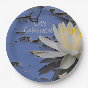 Water Lily Celebration Paper Plate