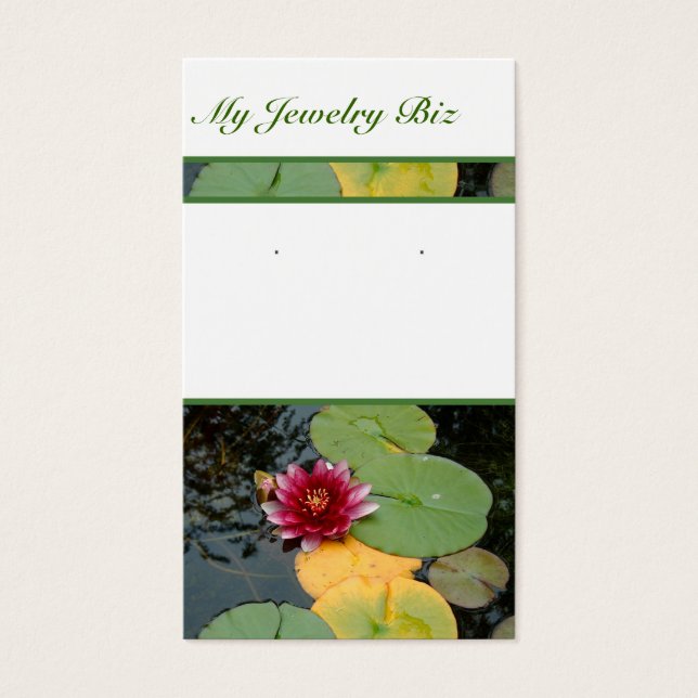Water Lily Earring Cards (Front)