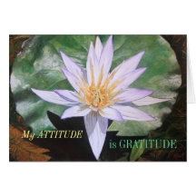 Water Lily Fine Art Gratitude Card