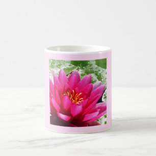 Water lily floral coffee mug