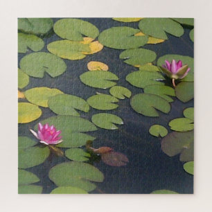 Water Lily Flower Painting Jigsaw Puzzle