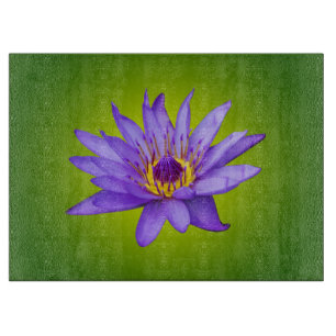 Water Lily Flower Pond Aquatic Purple Water Bloom Cutting Board