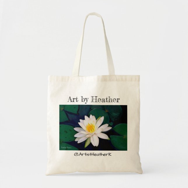" Water Lily Flower" tote Bag (Front)