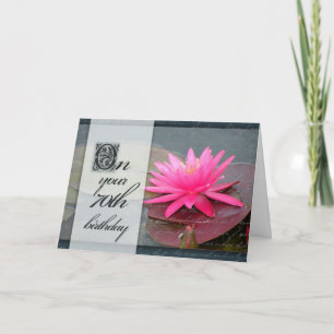 Water lily for 70th birthday card