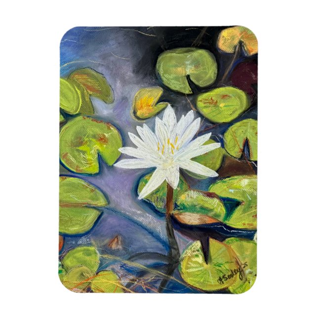 Water Lily in Bloom Magnet (Vertical)