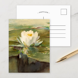 Water Lily in Sunlight John La Farge Postcard
