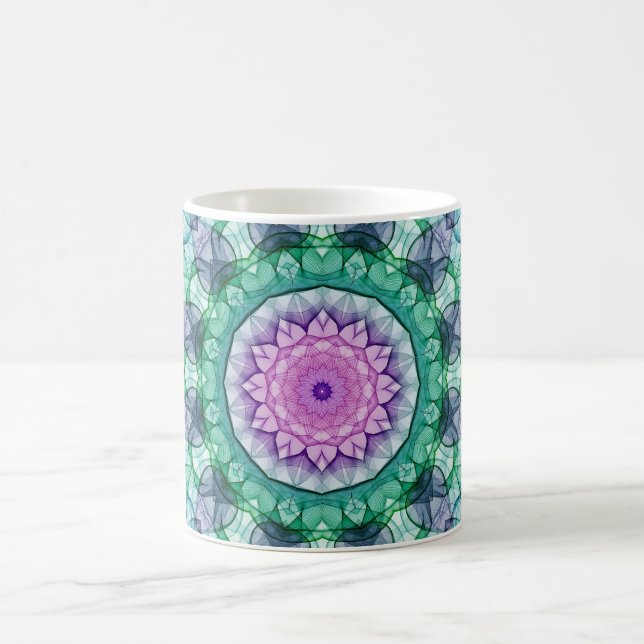 Water Lily kaleidoscope Coffee Mug (Center)