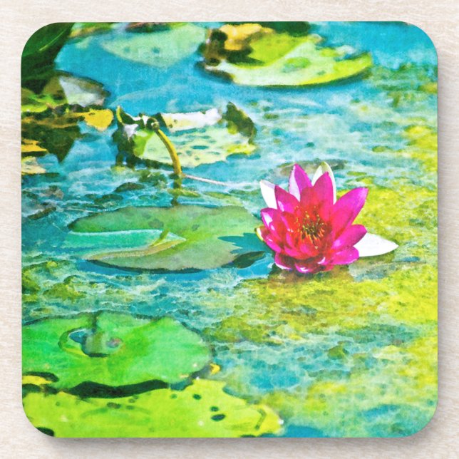 Water Lily Lilypad Coaster (Front)