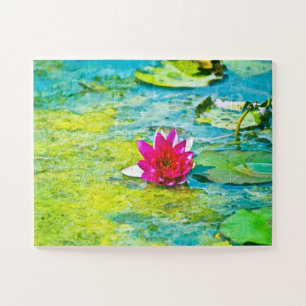 Water Lily Lilypad Jigsaw Puzzle