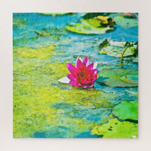 Water Lily Lilypad Jigsaw Puzzle