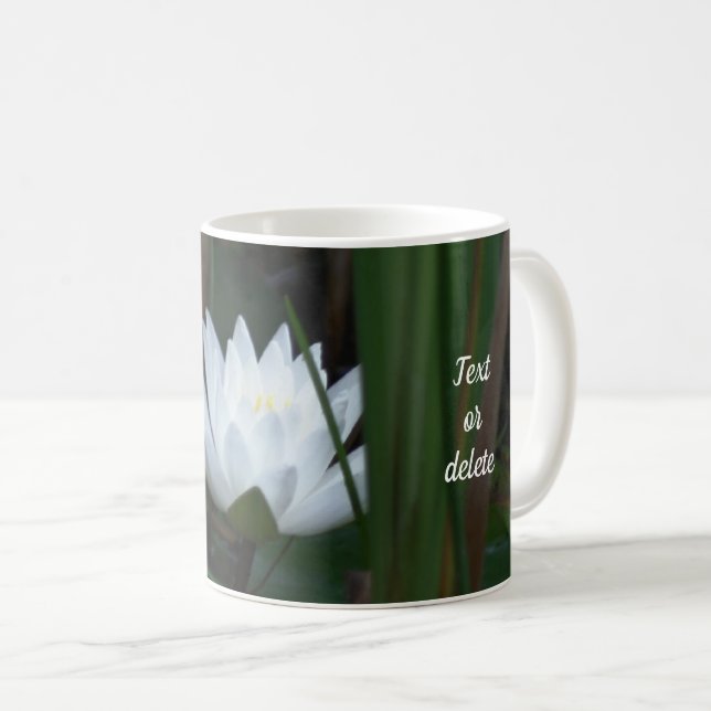 Water Lily Lotus Flower Aglow Personalised Coffee Mug (Front Right)