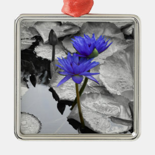 Water Lily Love Ceramic Ornament