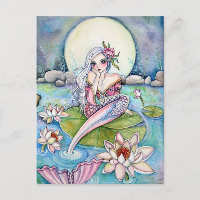 Water Lily Mermaid- Postcard (Front)