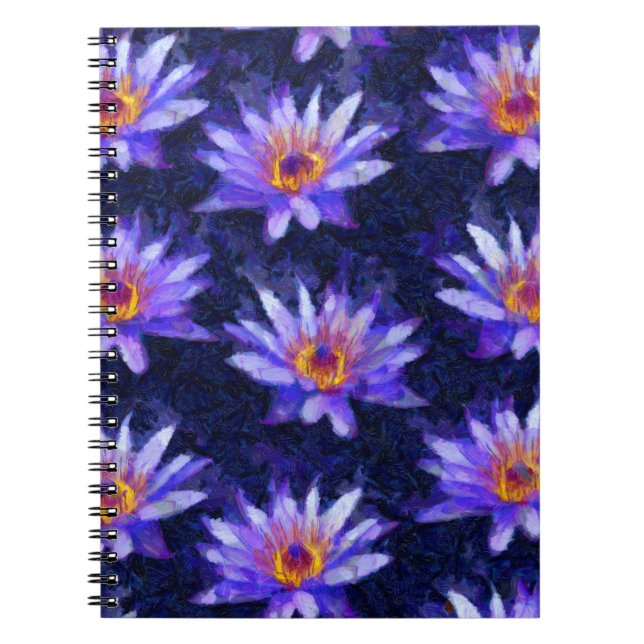 Water Lily Modern Notebook (Front)