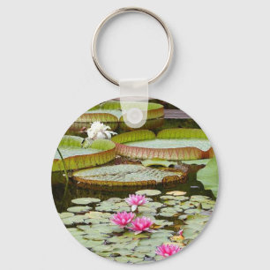 Water Lily Pads Ponds Key Ring