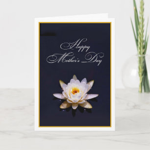 Water Lily personalise Mother's Day Card