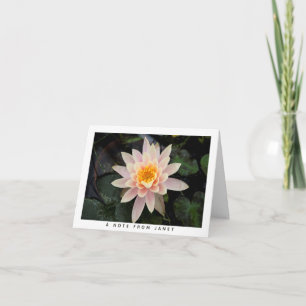 Water Lily Personalised Note Card