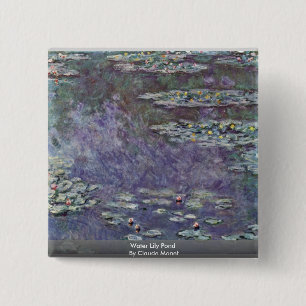 Water Lily Pond By Claude Monet 15 Cm Square Badge