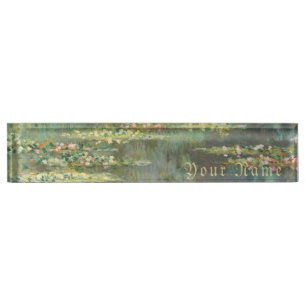 Water Lily Pond Claude Monet Nameplate