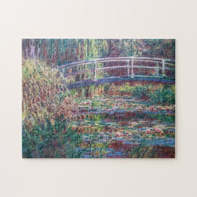 Water Lily Pond (Harmonie Rose), Monet Jigsaw Puzzle (Horizontal)