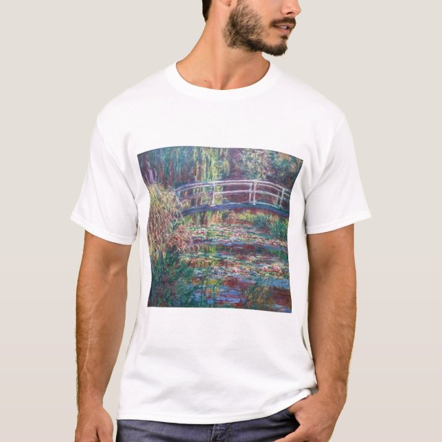 Water Lily Pond (Harmonie Rose), Monet T-Shirt (Front)