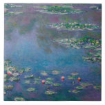 Water Lily Pond, Monet Ceramic Tile<br><div class="desc">Oscar-Claude Monet (14 November 1840 – 5 December 1926) was a French painter, a founder of French Impressionist painting and the most consistent and prolific practitioner of the movement's philosophy of expressing one's perceptions before nature, especially as applied to plein air landscape painting. The term ""Impressionism"" is derived from the...</div>
