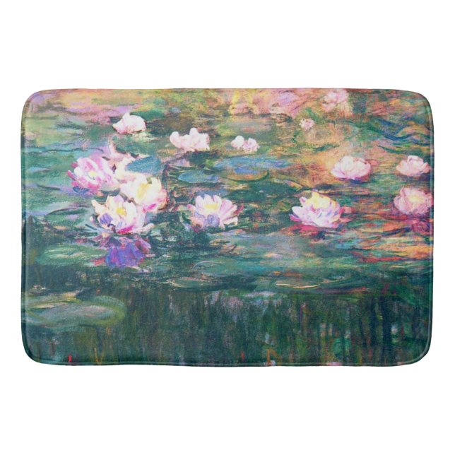 Water Lily Pond Monet Fine Art Bath Mat (Front)