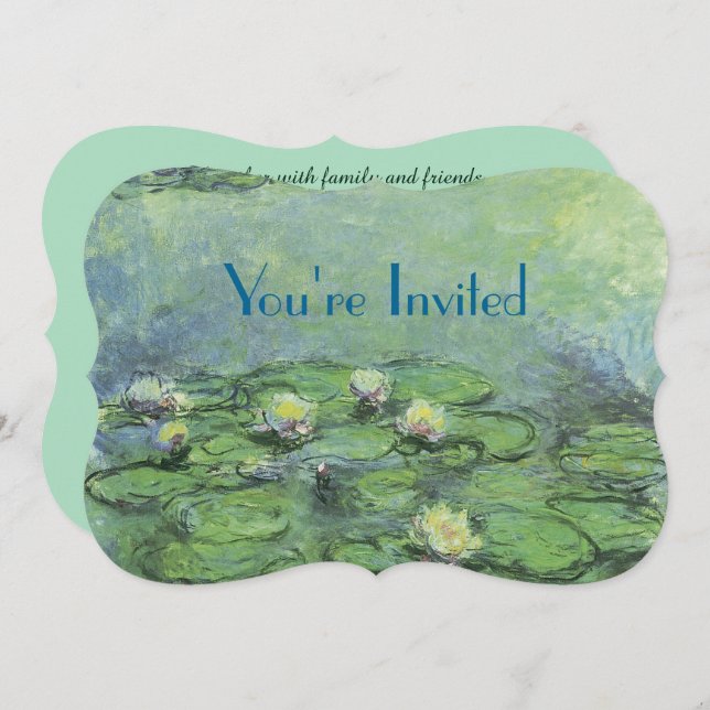 Water Lily Pond Monet Fine Art Invitation (Front/Back)