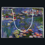 Water Lily Pond, Monet Large Gift Bag<br><div class="desc">Oscar-Claude Monet (14 November 1840 – 5 December 1926) was a French painter, a founder of French Impressionist painting and the most consistent and prolific practitioner of the movement's philosophy of expressing one's perceptions before nature, especially as applied to plein air landscape painting. The term ""Impressionism"" is derived from the...</div>