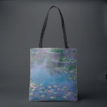 Water Lily Pond, Monet Tote Bag<br><div class="desc">Oscar-Claude Monet (14 November 1840 – 5 December 1926) was a French painter, a founder of French Impressionist painting and the most consistent and prolific practitioner of the movement's philosophy of expressing one's perceptions before nature, especially as applied to plein air landscape painting. The term ""Impressionism"" is derived from the...</div>