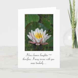 Water Lily Sympathy  Card