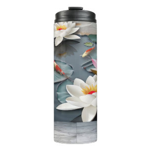 water lily thermal tumbler