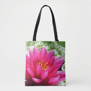 Water lily tote bag