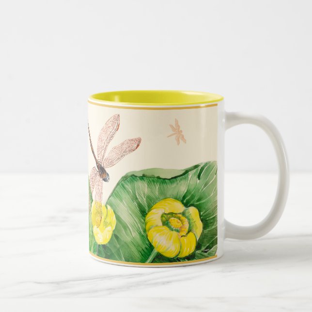 water-lily Two-Tone coffee mug (Right)