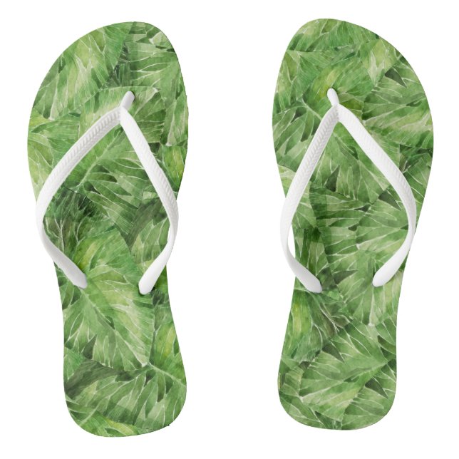water-lily watercolor thongs (Footbed)