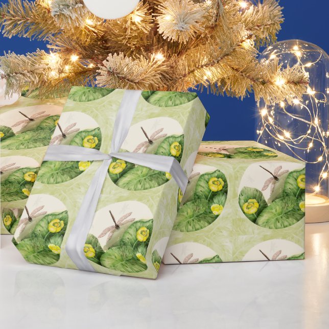 water-lily watercolor wrapping paper (Holidays)