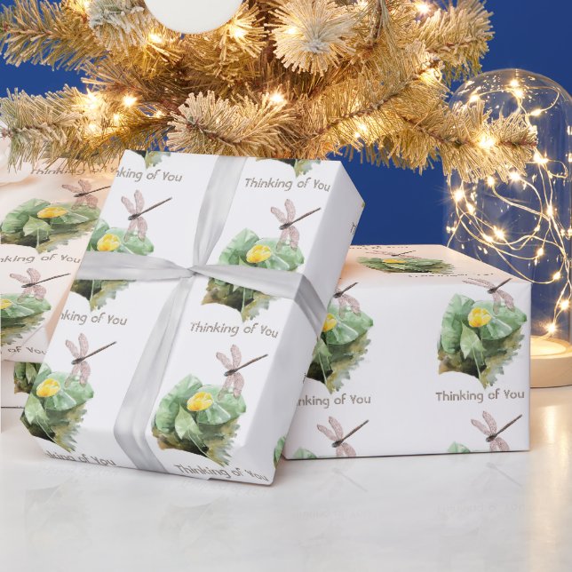 water-lily watercolor wrapping paper (Holidays)