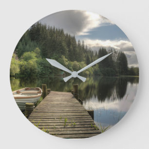 Water Loch Ard Trossachs National Park Large Clock