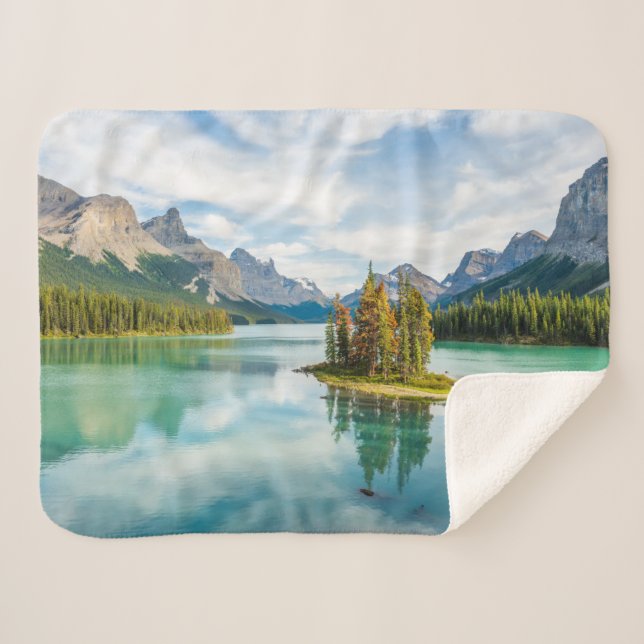 Water | Maligne Lake, Jasper National Park, Canada Sherpa Blanket (Front (Horizontal))