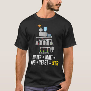 Water Malt Hops Yeast Beer Homebrewing Craftbeer B T-Shirt