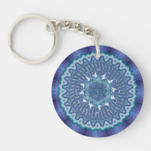 Water Mandala Acrylic Keychain