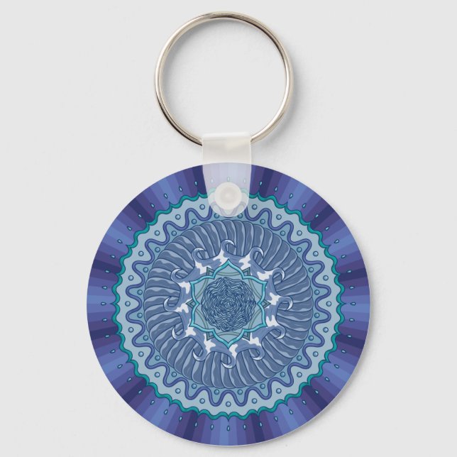 Water Mandala Keychain (Front)
