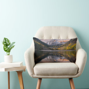 Water Maroon Bells Colorado Lumbar Cushion