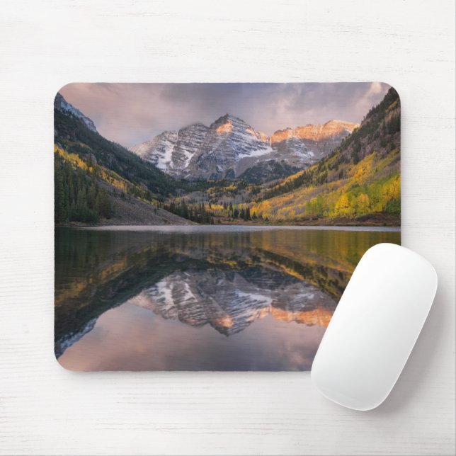 Water | Maroon Bells Colorado Mouse Pad (With Mouse)