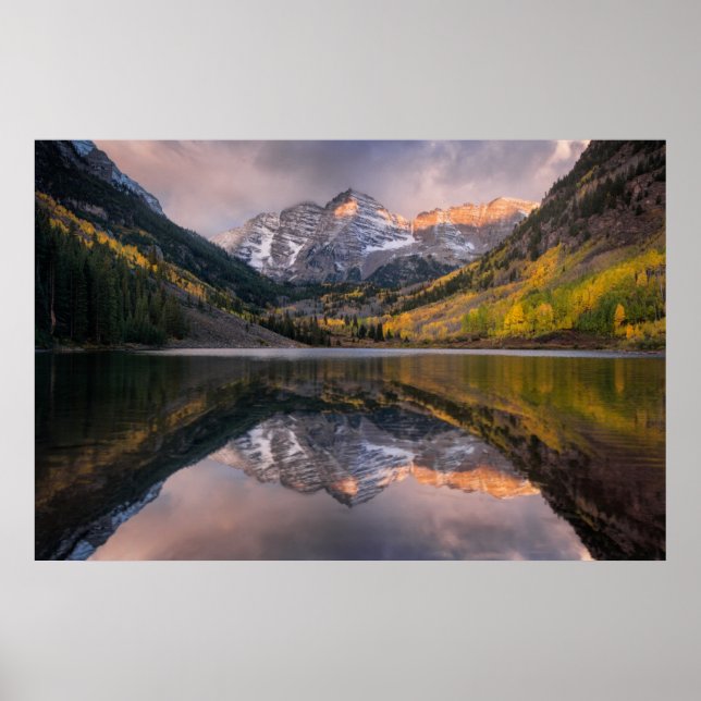 Water | Maroon Bells Colorado Poster (Front)